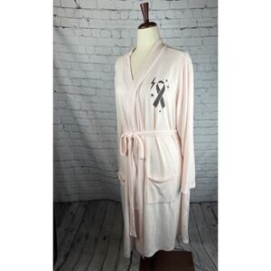 Torrid 3x 4x Breast Cancer Awareness Pink Full Length Robe New Plus Size